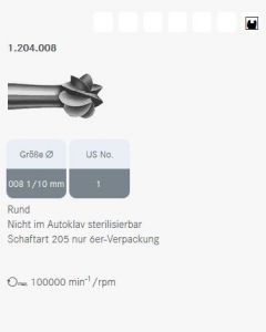Komet Bohrer WS 1.204.008