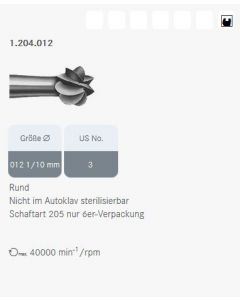 Komet Bohrer WS 1.204.012