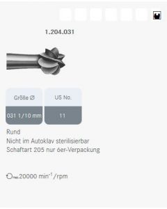 Komet Bohrer WS 1.204.031