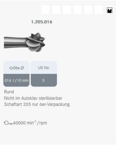 Komet Bohrer WS 1.205.016