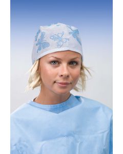 Omnia bonnet blanc, motif papillon