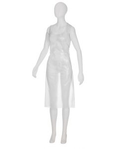 Einwegschürze PE 75x125cm weiss im Beutel