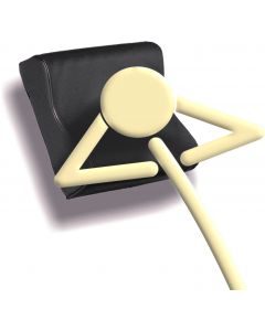 head&neck Nackenkissen 25x25x10 anthrazit/Klettv.